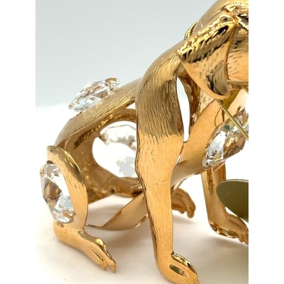 Swarovski Crystal Temptations 24K Plated Gold Dog Crystal Figurine Ornament NWT - Picture 15 of 16